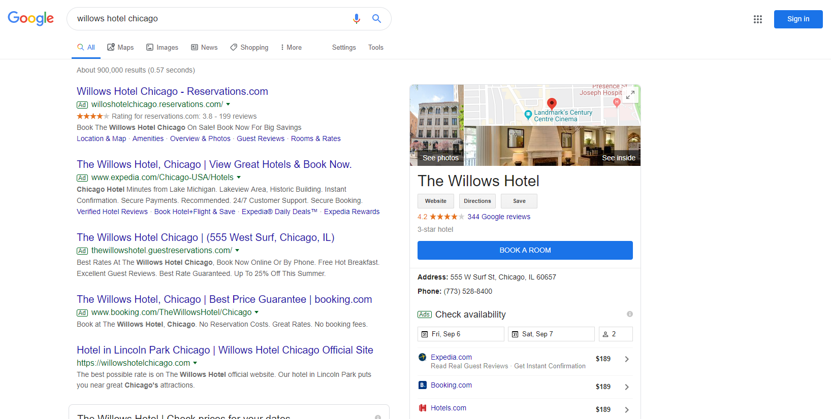 example of ppc in serp